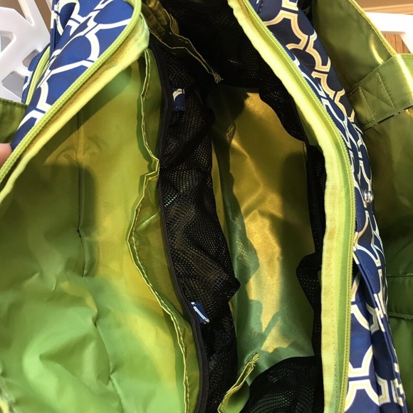 Ju-Ju-Be Classic Be Prepared Diaper Bag in Royal Envy Print with Stroller clasps - Picture 6 of 13